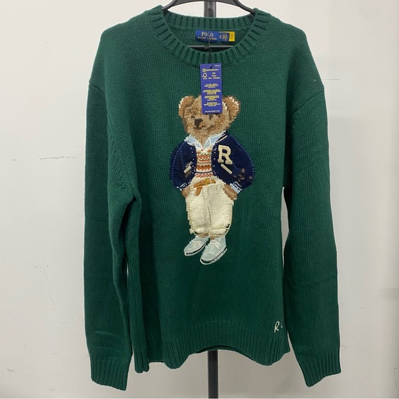 Polo Ralph Lauren Bear Wool-Cashmere Sweaters